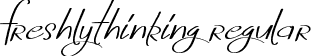 FreshlyThinking Regular font - FreshlyThinking.ttf