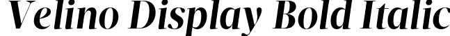 Velino Display Bold Italic font - VelinoDisplay-BoldItalic.otf