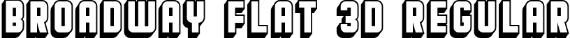 Broadway Flat 3D Regular font - BroadwayFlat3D.ttf