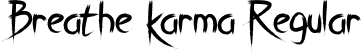 Breathe Karma Regular font - Breath Karma.ttf