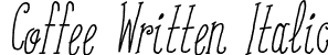 Coffee Written Italic font - Coffee Written Italic.otf