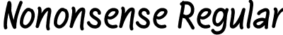 Nononsense Regular font - Nononsense.ttf