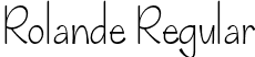 Rolande Regular font - Rolande.ttf