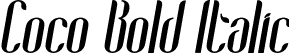 Coco Bold Italic font - Coco-BoldItalic.otf