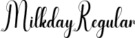 Milkday Regular font - Milkday.otf