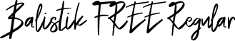 Balistik FREE Regular font - Balistik FREE.ttf