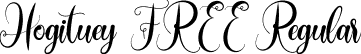 Hogituey FREE Regular font - Hogituey FREE.ttf