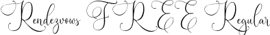 Rendezvows FREE Regular font - Rendezvows FREE.otf