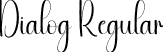 Dialog Regular font - Dialog.otf