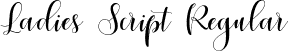 Ladies Script Regular font - Ladies Script.otf