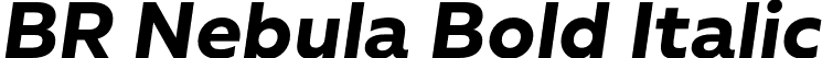 BR Nebula Bold Italic font - BRNebula-BoldItalic.otf