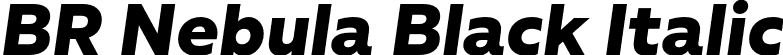 BR Nebula Black Italic font - BRNebula-BlackItalic.otf
