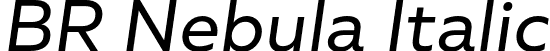 BR Nebula Italic font - BRNebula-RegularItalic.otf