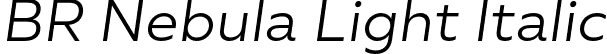 BR Nebula Light Italic font - BRNebula-LightItalic.otf