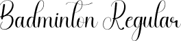 Badminton Regular font - Badminton.otf