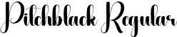 Pitchblack Regular font - Pitchblack.otf