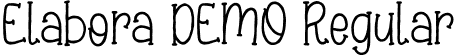 Elabora DEMO Regular font - Elabora-DEMO.otf