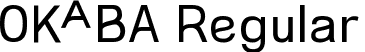 OKABA Regular font - okaba-ovbx6.ttf