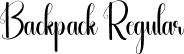 Backpack Regular font - Backpack.otf