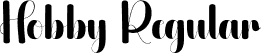 Hobby Regular font - Hobby.otf