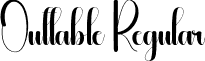 Outtable Regular font - Outtable.otf