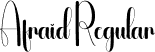 Afraid Regular font - Afraid.otf