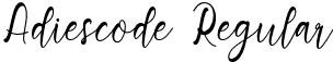 Adiescode Regular font - Adiescode.otf