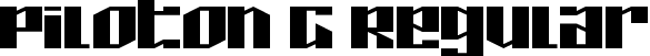 Piloton G Regular font - Piloton G.ttf