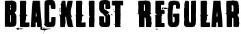 Blacklist Regular font - Blacklist.ttf