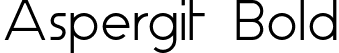 Aspergit Bold font - Aspergit Bold.otf