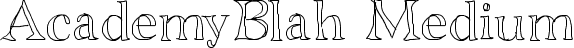 AcademyBlah Medium font - AcademyBlah.ttf