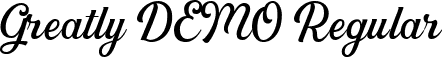 Greatly DEMO Regular font - Greatly DEMO.ttf