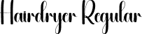 Hairdryer Regular font - Hairdryer.otf