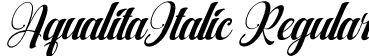 AqualitaItalic Regular font - AqualitaItalic.ttf