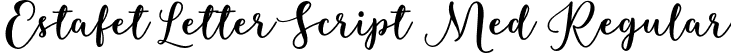 Estafet Letter Script Med Regular font - Estafet Letter Script.otf