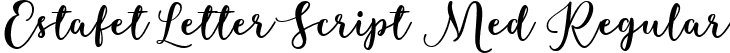 Estafet Letter Script Med Regular font - Estafet Letter Script.ttf