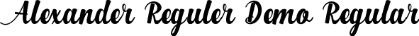 Alexander Reguler Demo Regular font - Alexander Regular  Demo.ttf