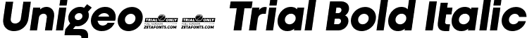 Unigeo32 Trial Bold Italic font - Unigeo32-Bold-Italic-trial.ttf