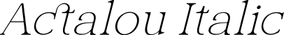 Actalou Italic font - actalou-italic.ttf