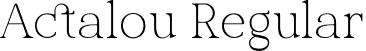 Actalou Regular font - actalou.ttf