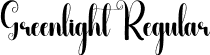 Greenlight Regular font - Greenlight.otf