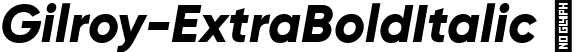 Gilroy-ExtraBoldItalic  font - Gilroy-ExtraBoldItalic.ttf