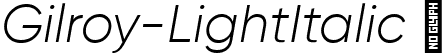 Gilroy-LightItalic  font - Gilroy-LightItalic.ttf