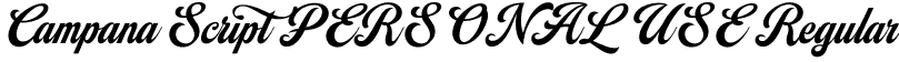 Campana Script PERSONAL USE Regular font - campanascriptpersonaluseregular-x3bbj.otf