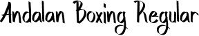 Andalan Boxing Regular font - AndalanBoxing.otf