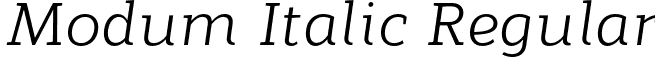 Modum Italic Regular font - Modum-Italic.otf