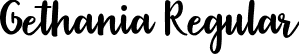 Gethania Regular font - Gethania.ttf