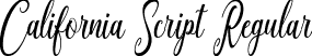 California Script Regular font - California Script.ttf