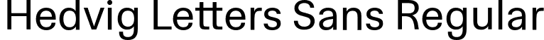 Hedvig Letters Sans Regular font - HedvigLettersSans-Regular.otf