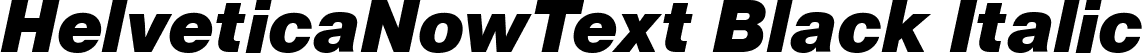 HelveticaNowText Black Italic font - helveticanowtext-blackitalic-demo.ttf